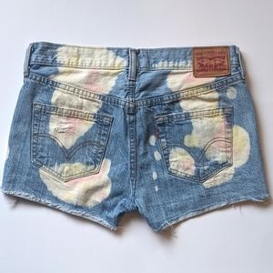 Levi's Custom Tie Dye Cut Off Denim Shorts